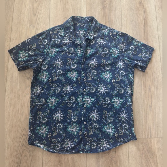 TASSO ELBA Men's Blue  Short Sleeve Shirt 👕 - Picture 1 of 7